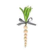 Moocorvic Easter Decorations Wooden Bead Carrots Skewers for Tiered Tray Easter Basket Fillers Farmhouse Spring Party Favors Clearance